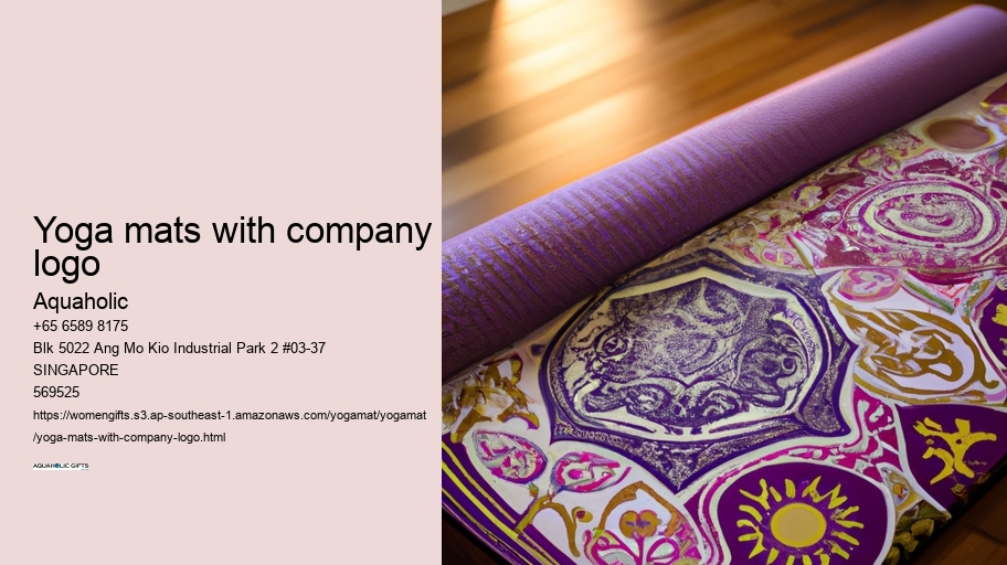 yoga mats with company logo